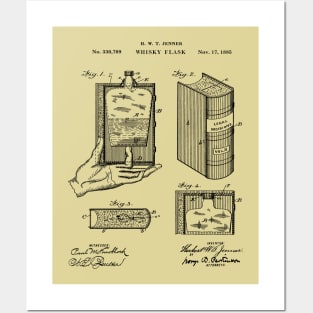 Patent Art - Whiskey Flask From 1885 Posters and Art